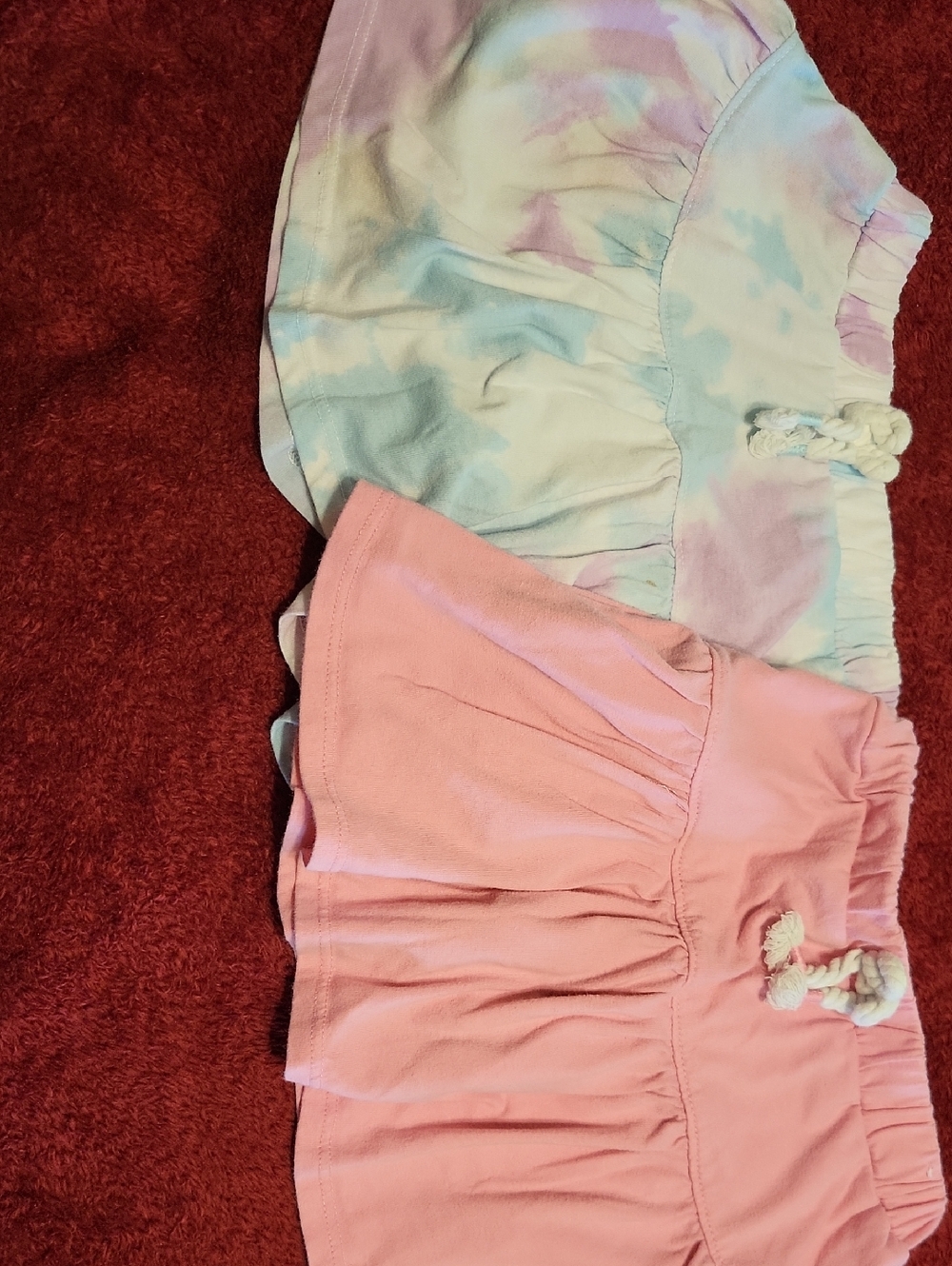 Girls' Pink & Pastel Tie-Dye Skorts - Soft Pull-On Waist